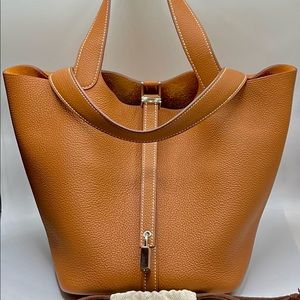 ▪️SOLD▪️ Gold Taurillon Maurice Picotin Lock 22